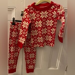 Hanna Andersson Red and White Snowflake Pajama Set